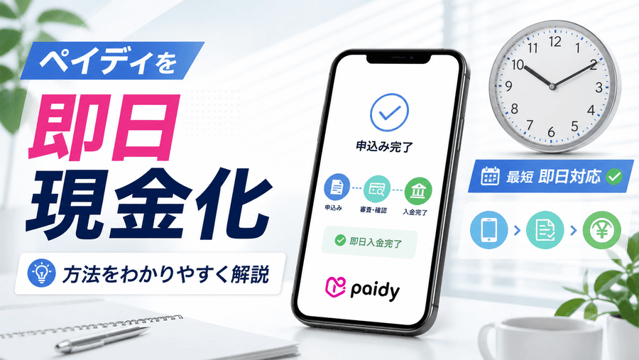 ペイディを即日現金化する方法
