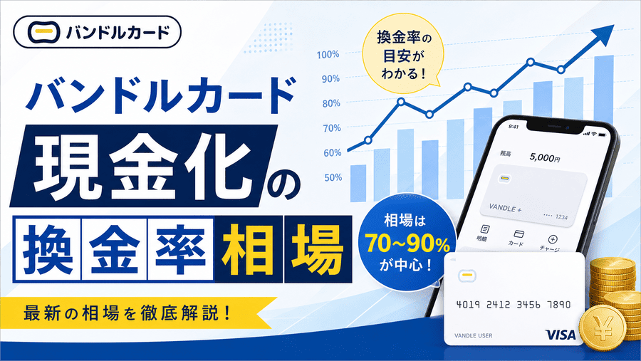 バンドルカード現金化の換金率相場